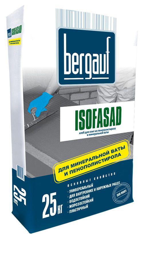 Клей для теплоизоляции Bergauf Isofasad, 25 кг